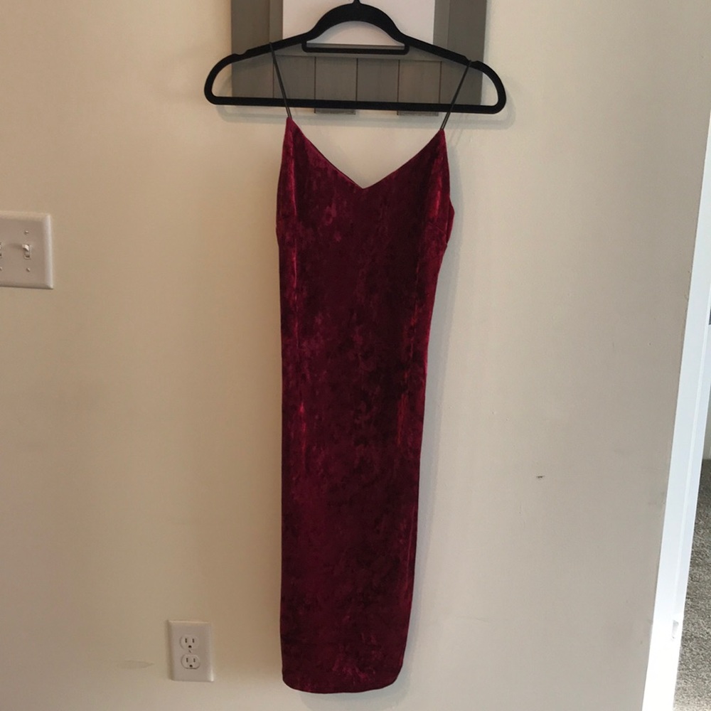 Velour Burgundy Dress